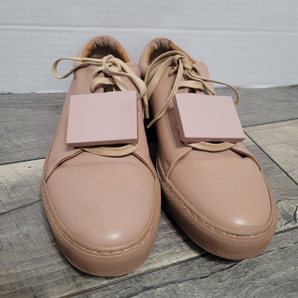 Acne Studios Face Adriana Women's Sneaker Leather Trainers Streetwear Dusty Pink